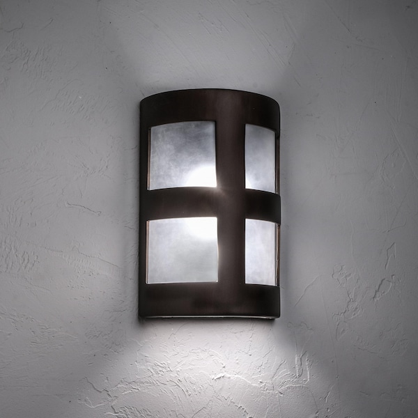 Luxury Lighting Varien Bay 15in. High Ceramic Outdoor Wall Light, Antique Bronze Finish 103-77(W4) ABr u/d-7-17 - main